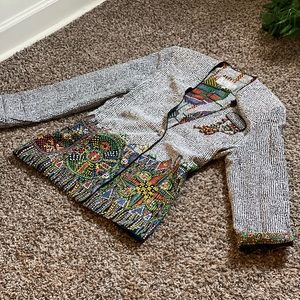 Stunning Ethnic Print Two Piece Pant Set